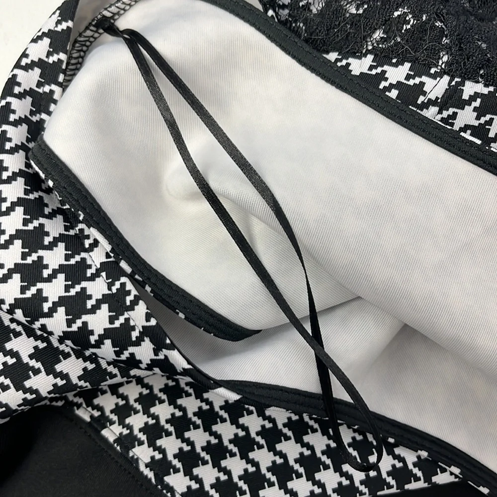 1X Michael Studio Black and White Houndstooth Dress - Picture 7 of 12